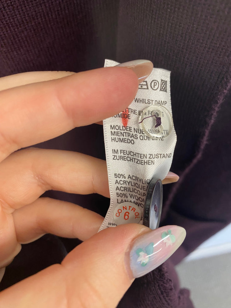 Gorgeous Marks & Spencers Longline Cardigan UK12 Purple FH004