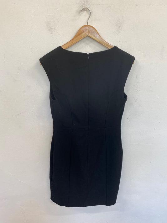 Gorgeous French Connection Midi Dress UK12 Black NR002