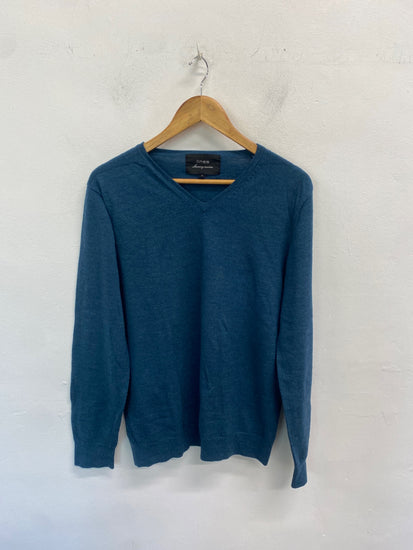 Classic Linea Sweater UK L Blue smart work FH004