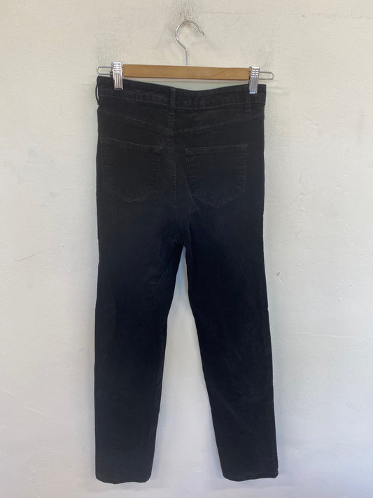 Gorgeous Marks & Spencers Corduroy Jeans UK8 Black FH004