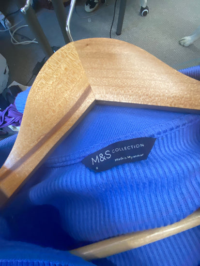 Gorgeous M&S Collection Polo top Uk8 Cornflower blue FH004