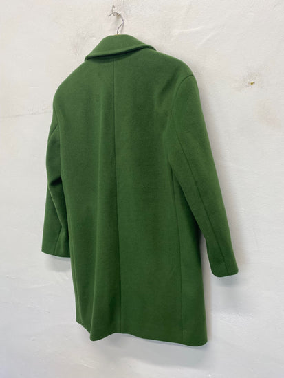 Gorgeous Marks & Spencer Overcoat Uk8 Green Stunning FH004