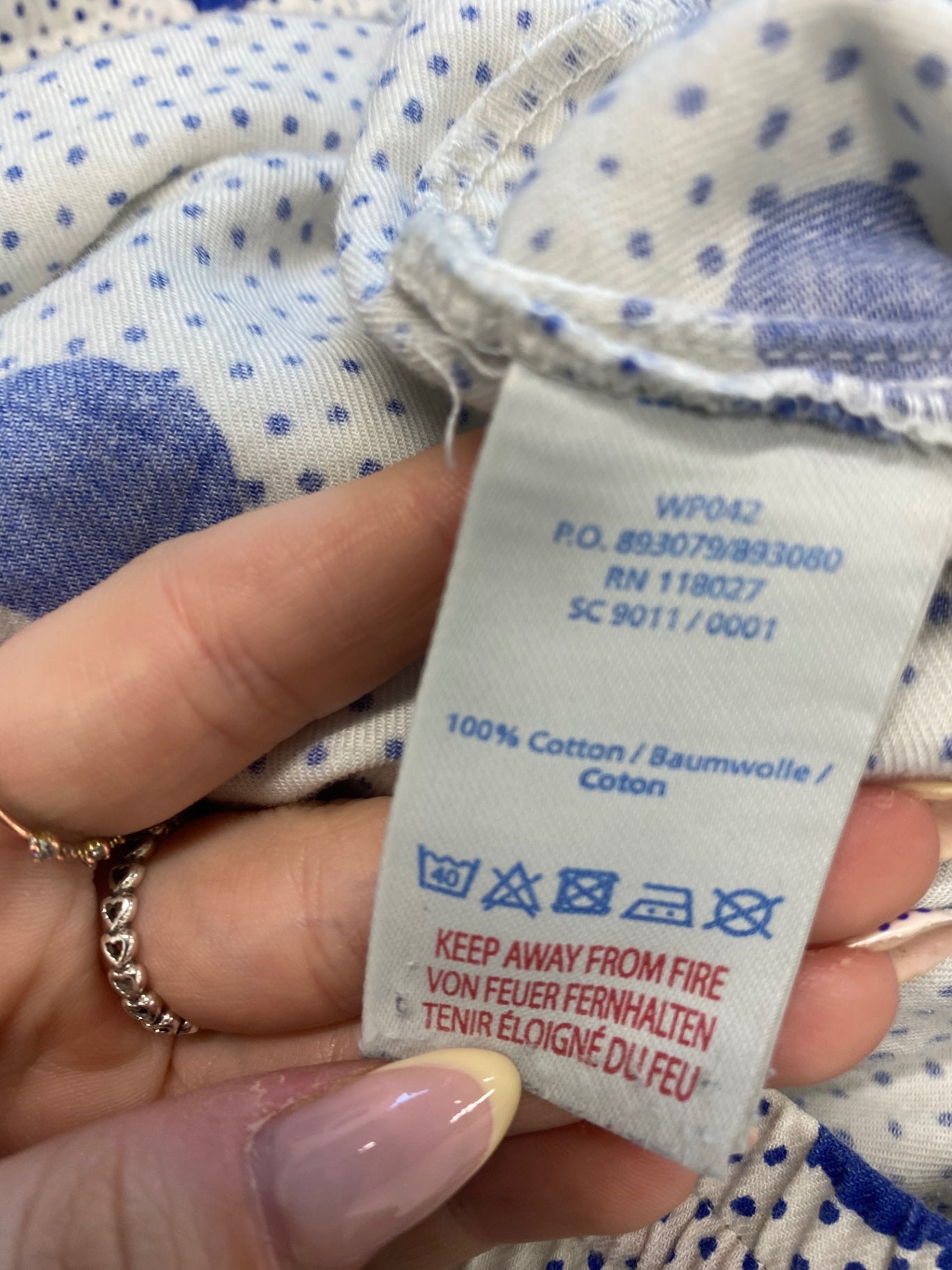 Gorgeous Boden Pajama pants UK S White with blue polka dots MM005