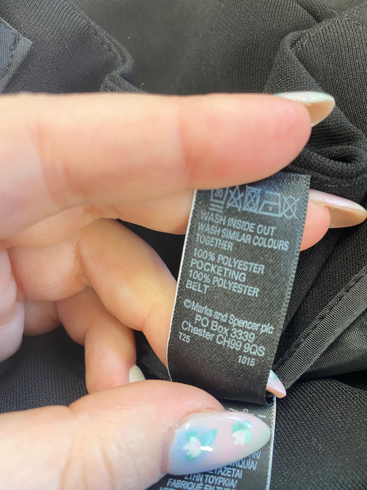 Gorgeous Autograph Paperbag Waist Trousers UK8 Black FH004