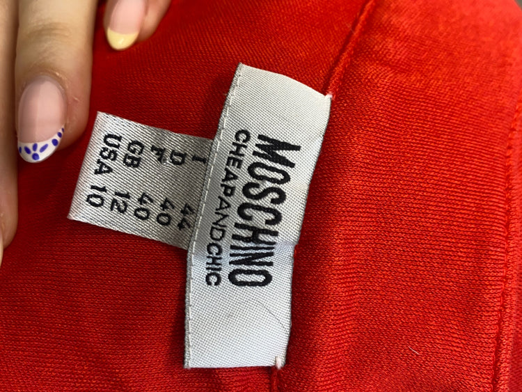 Gorgeous Moschino Dress UK12 Red formal LH002