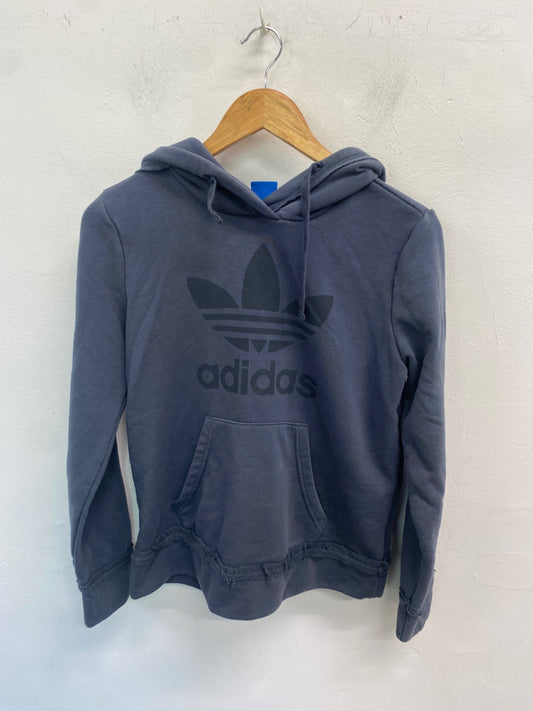 Gorgeous Adidas Hoodie UK6 Dark Grey distressed GK001