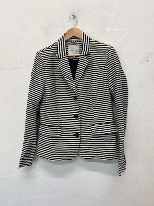 Gorgeous kew.159 Blazer M Black & White striped monochrome KM005