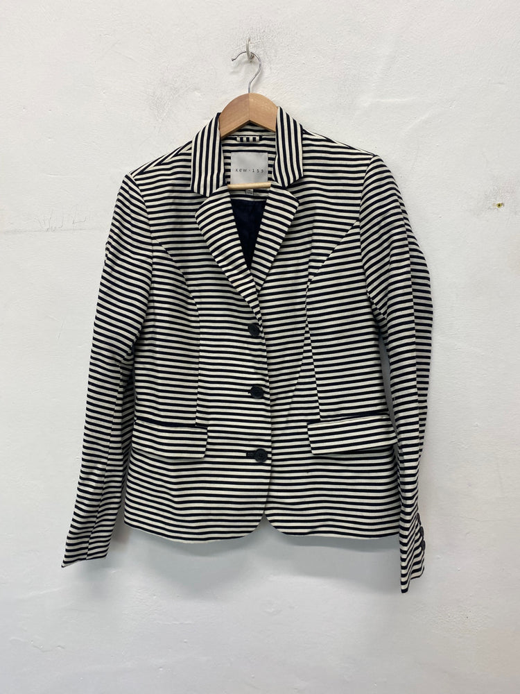 Gorgeous kew.159 Blazer M Black & White striped monochrome KM005