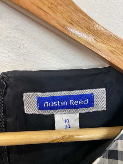 Gorgeous Austin Reed Midi Dress UK10 Black & White Gingham NR002