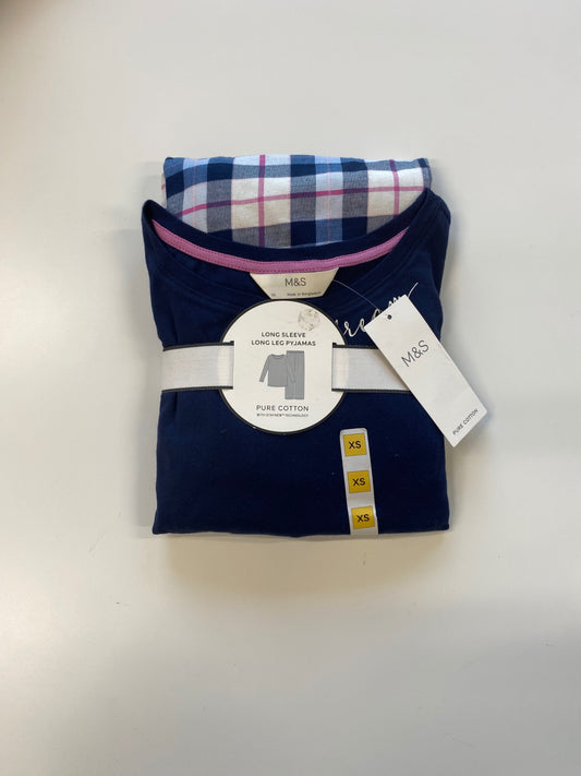 Gorgeous Marks & Spencers Pyjamas UK XS Navy Multi FH004