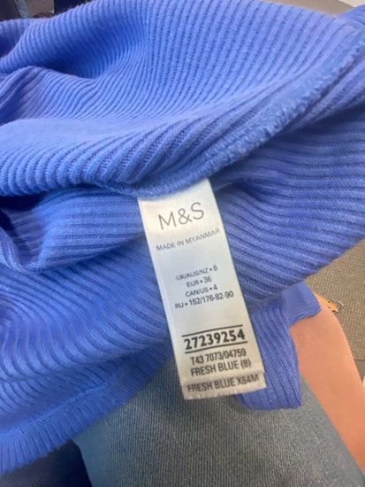 Gorgeous M&S Collection Polo top Uk8 Cornflower blue FH004