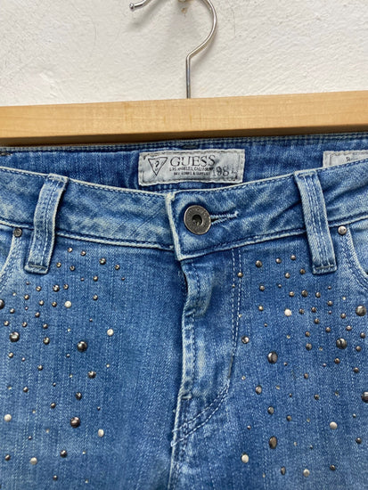 Gorgeous Guess Embellished Jeans W29" Blue embellished studs NR002