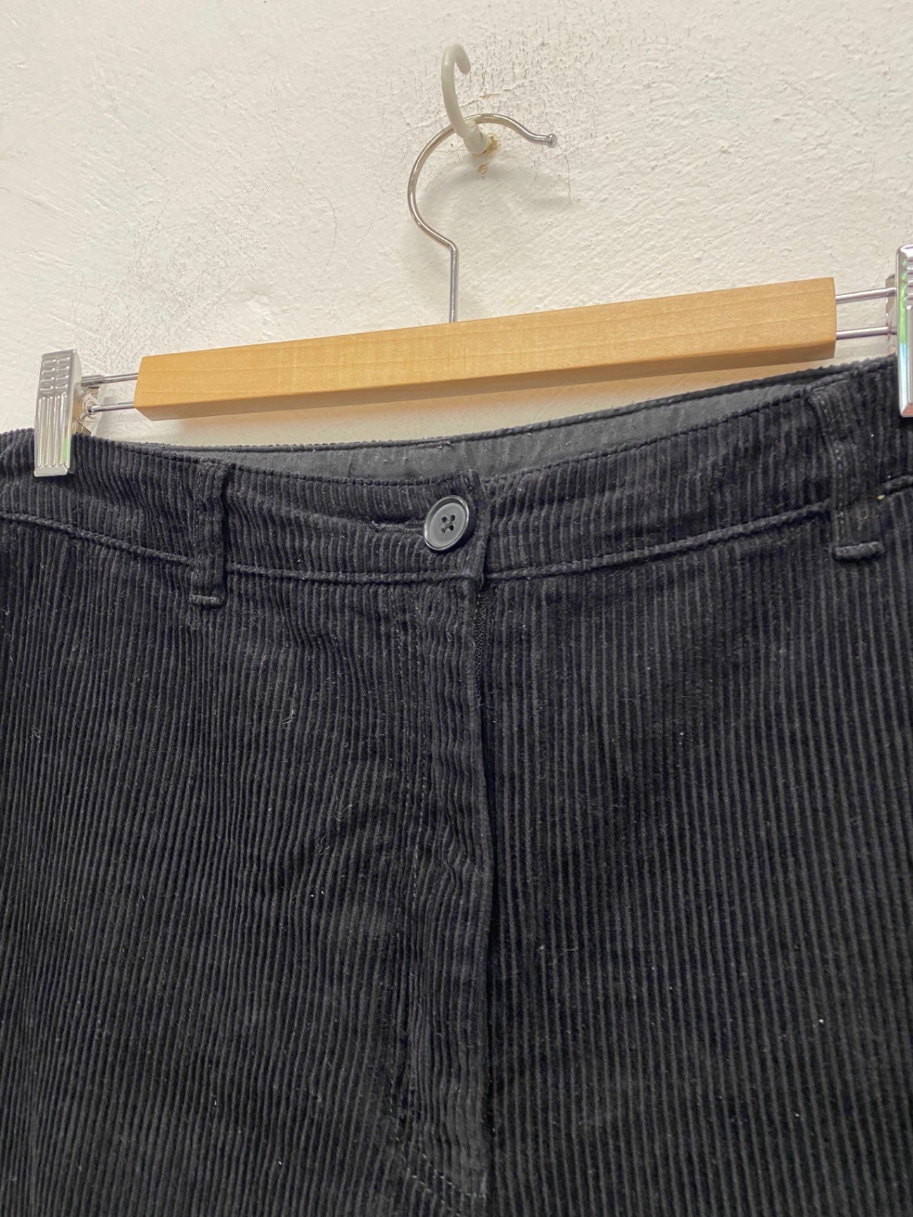 Gorgeous Seasalt cornwall Dillwyn Corduroy Trousers Uk16 Black Wide leg NR002