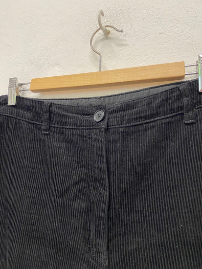 Gorgeous Seasalt cornwall Dillwyn Corduroy Trousers Uk16 Black Wide leg NR002