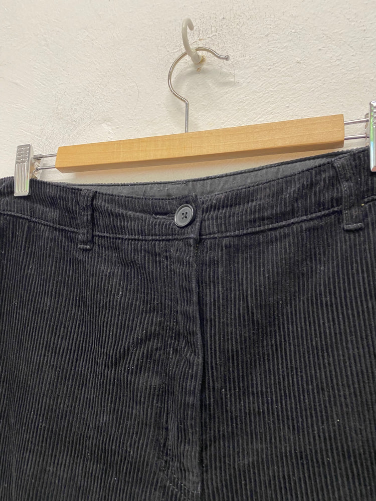 Gorgeous Seasalt cornwall Dillwyn Corduroy Trousers Uk16 Black Wide leg NR002