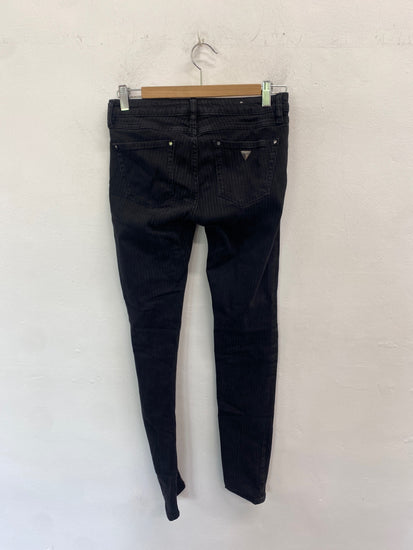 Gorgeous Guess Low W27” Black pinstripe SL002