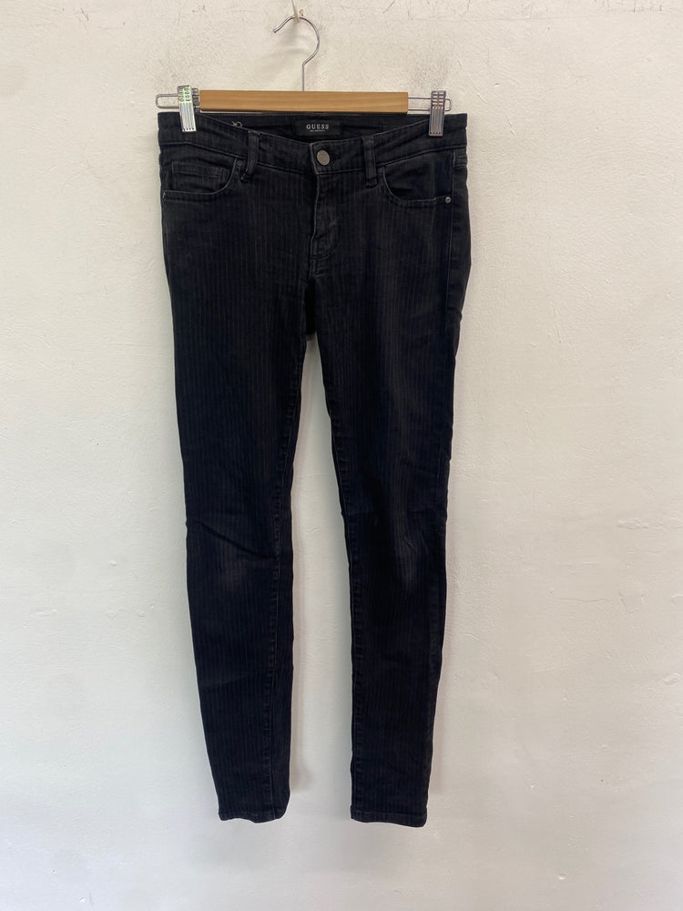 Gorgeous Guess Low W27” Black pinstripe SL002