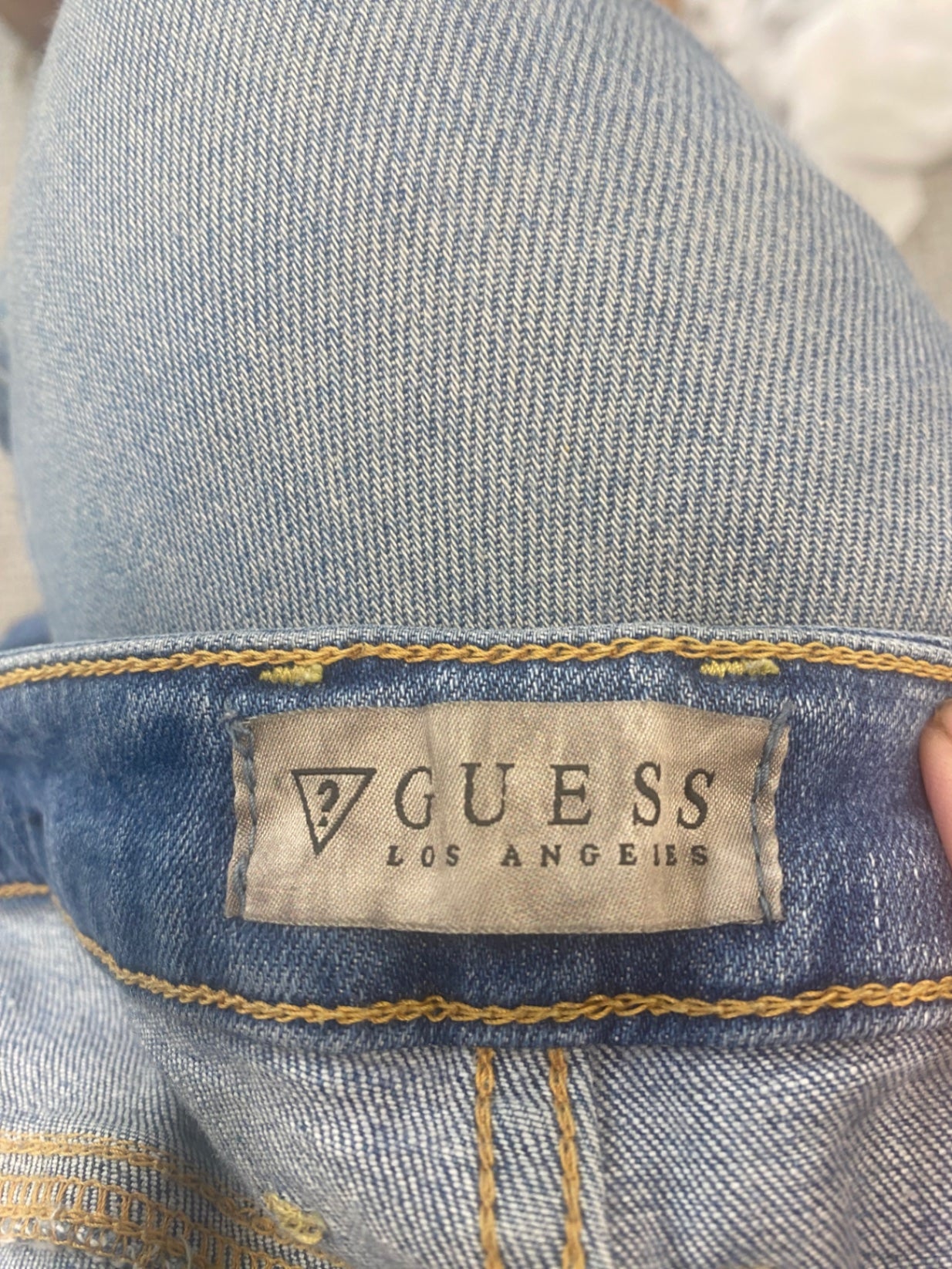 Gorgeous Guess Jegging Jeans W27” Blue distressed SL002