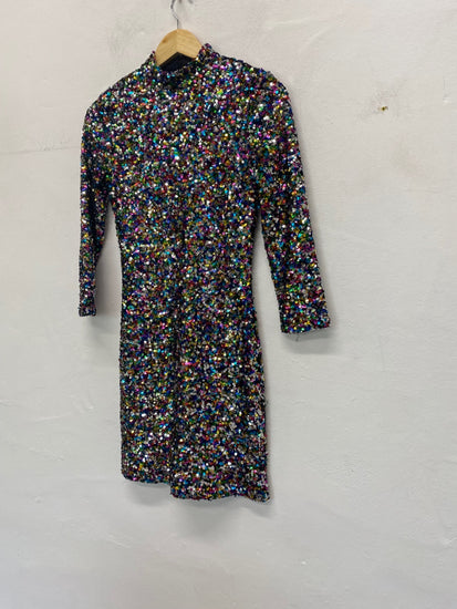 Gorgeous Warehouse Mini dress Uk8 Multicolour Rainbow SL002