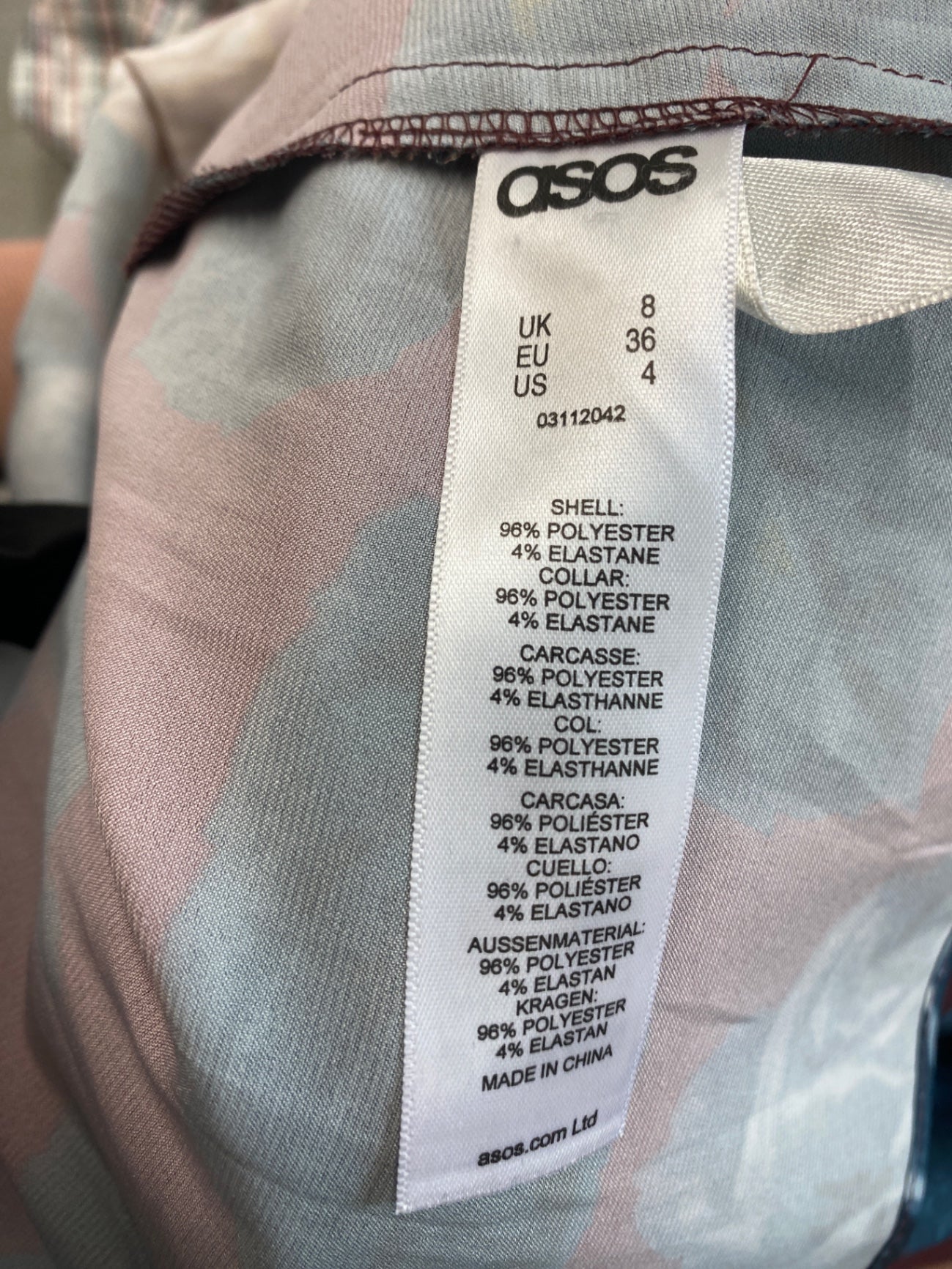 Gorgeous ASOS Blouse UK8 Burgundy floral maternity SL002