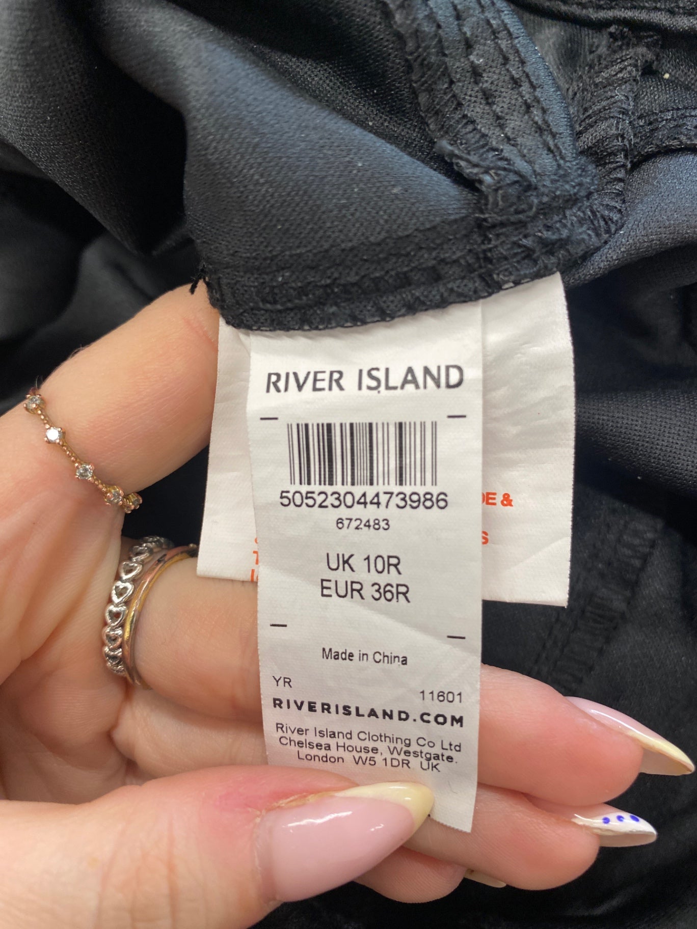 Gorgeous River Island Skinny trousers UK10 Black SL002