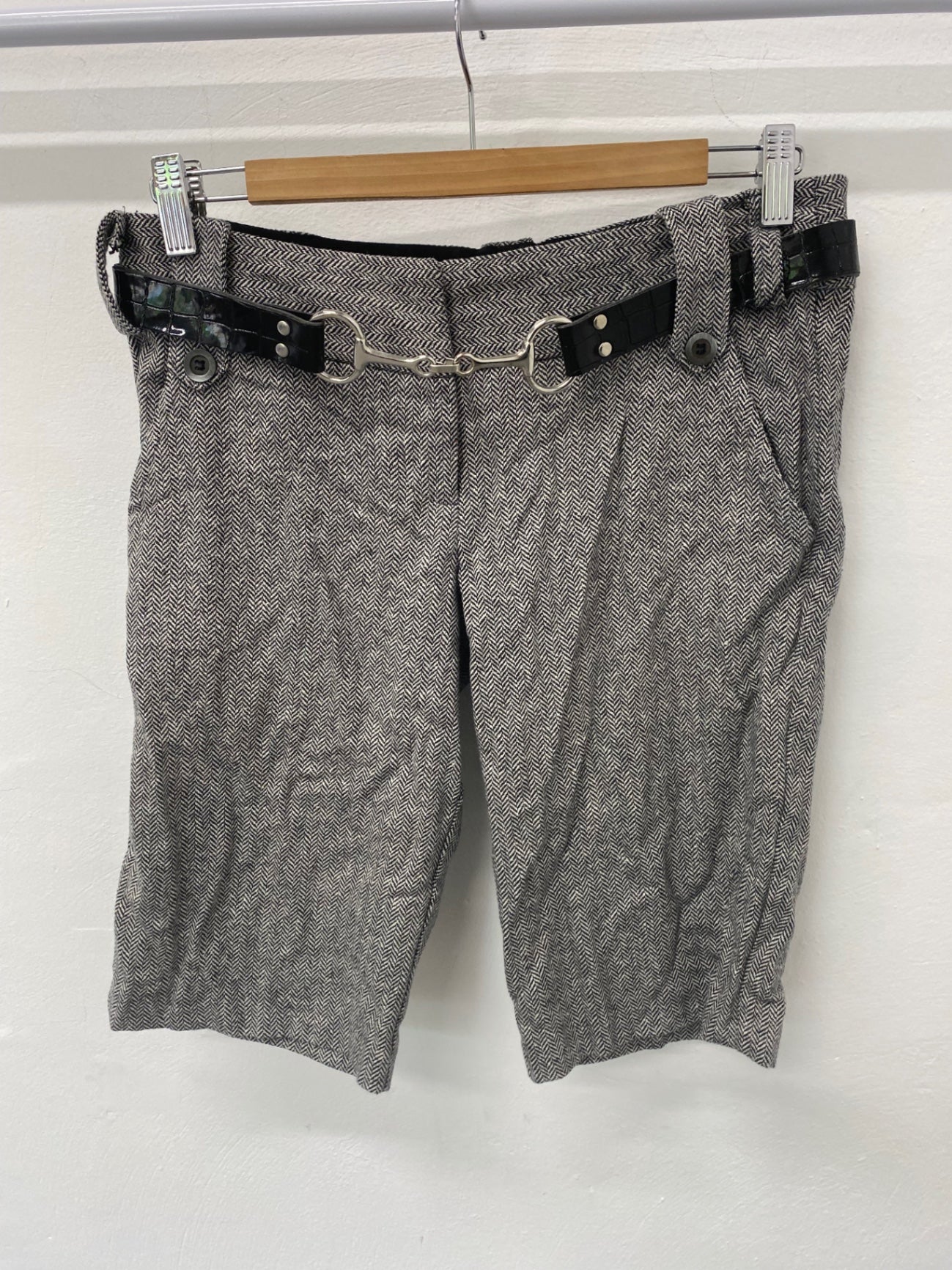 Gorgeous River island Formal Shorts UK10 Houndstooth Y2K SL002