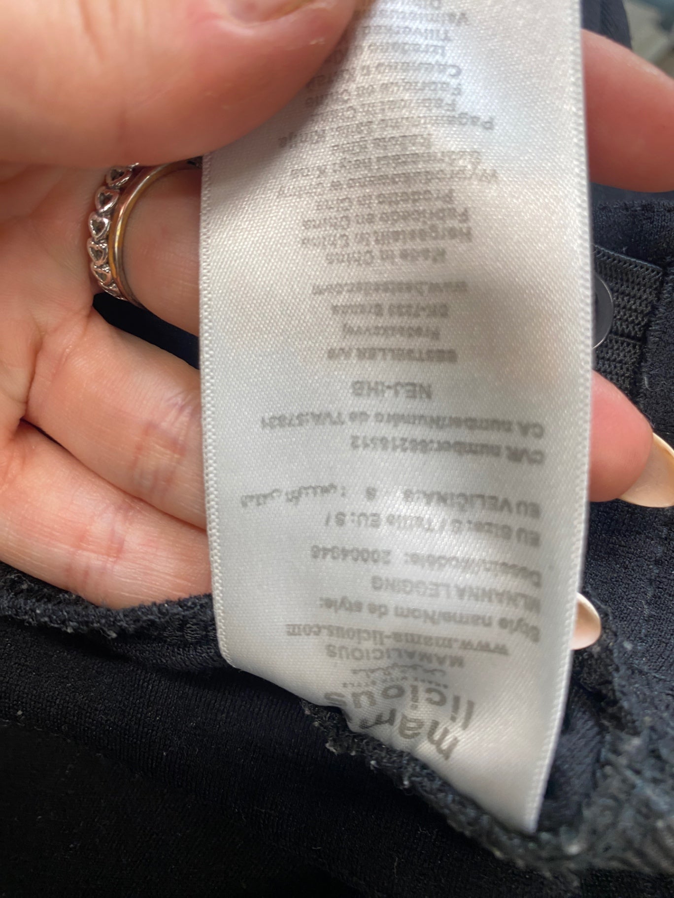 Gorgeous Mamalicious Leggings UK S Black maternity SL002