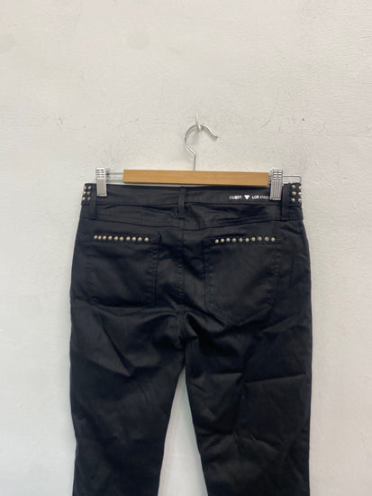 Gorgeous Guess low waist W29" Black studded SL002
