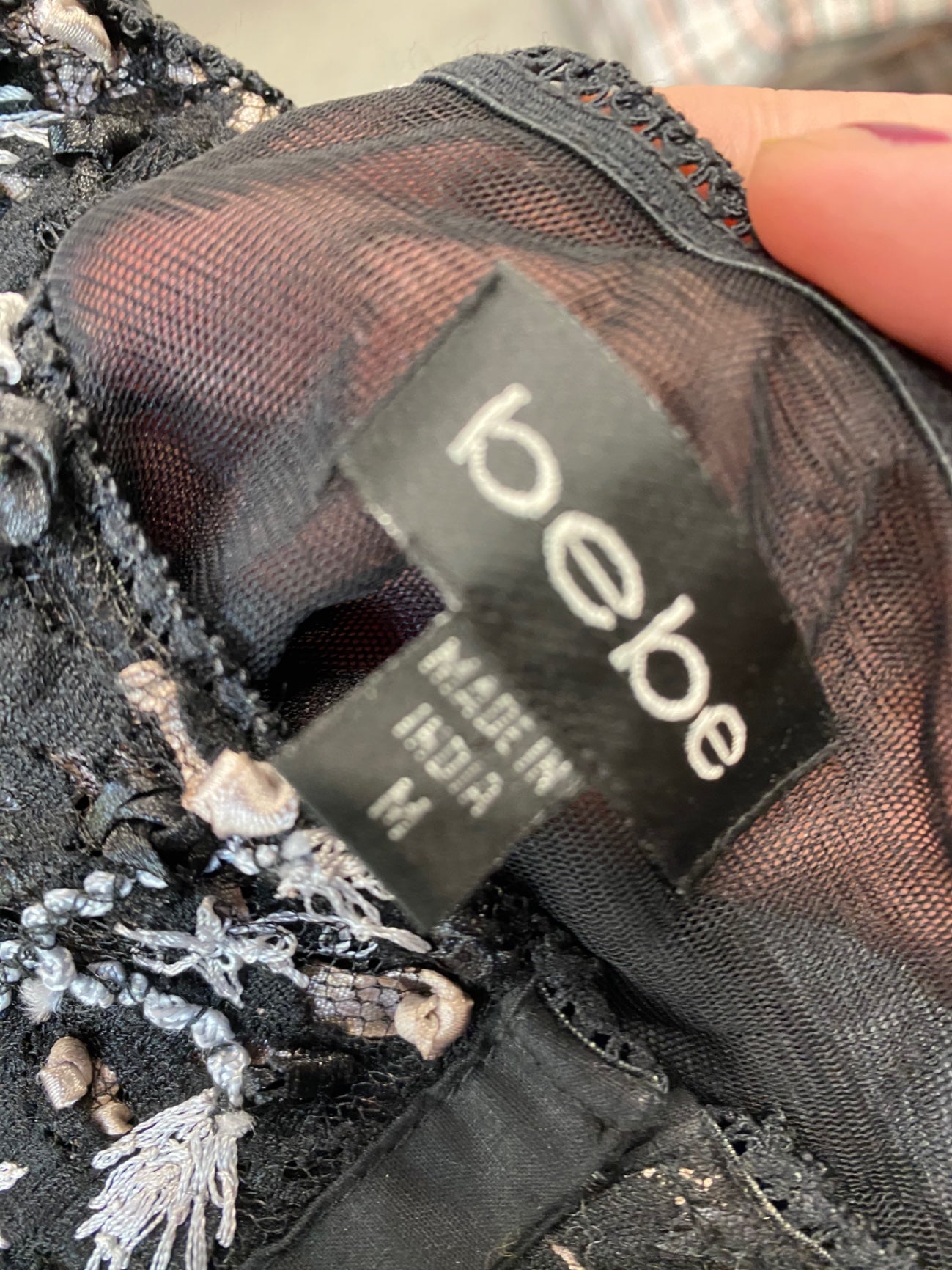 Gorgeous Bebe Corset UK M Black & White wired embellished SL002