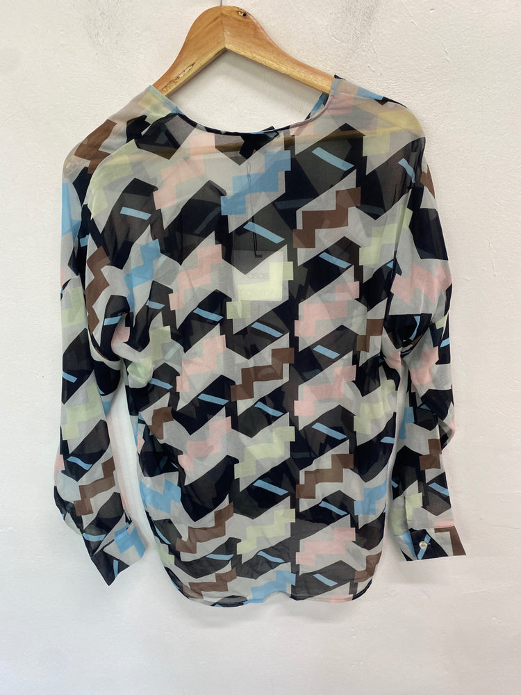 Gorgeous ASOS Blouse UK8 Multicolored geometrical SL002