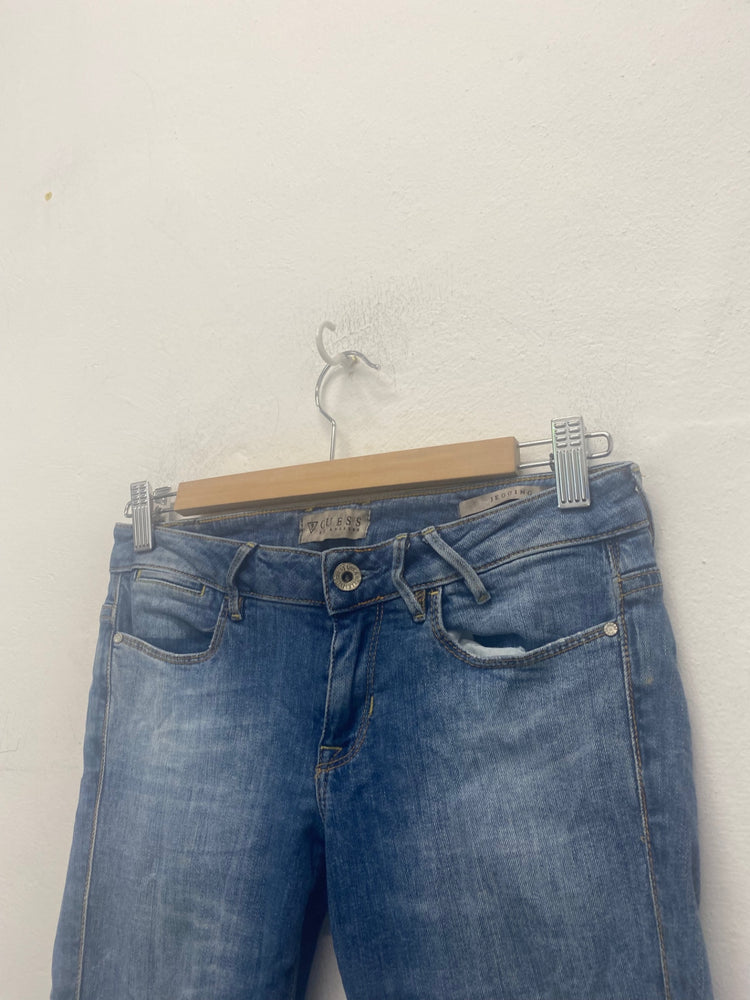 Gorgeous Guess Jegging Jeans W27” Blue distressed SL002