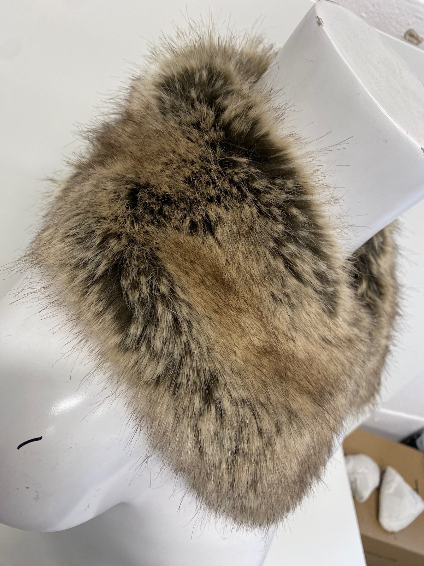 Gorgeous Helen moore Faux Fur Collar One Size Brown NR002