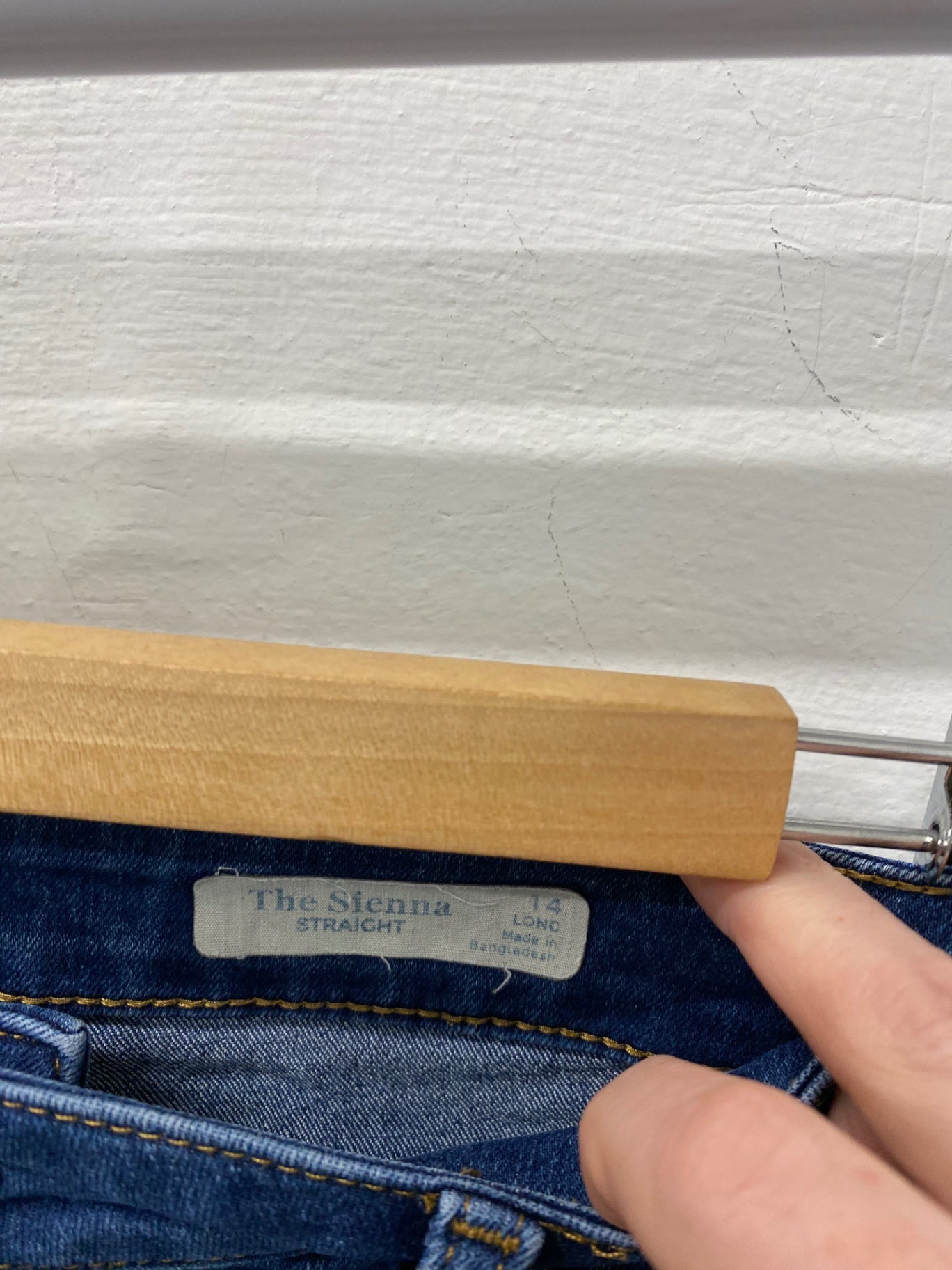 Gorgeous M&S Jeans Uk14 Blue Long The Sienna Straight NR002