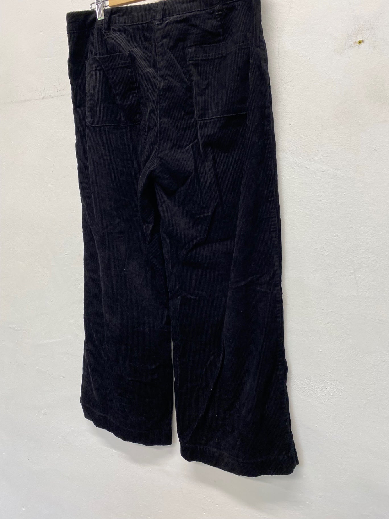 Gorgeous Seasalt cornwall Dillwyn Corduroy Trousers Uk16 Black Wide leg NR002
