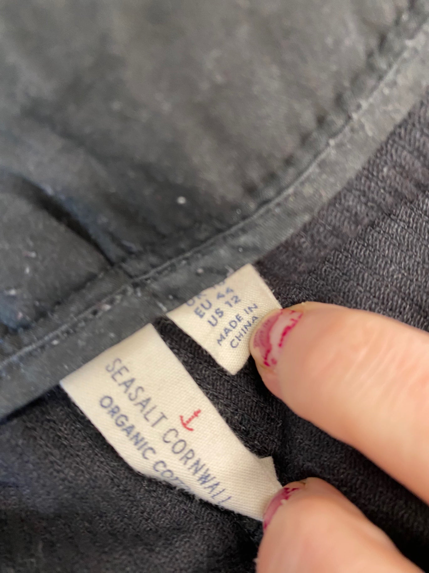 Gorgeous Seasalt cornwall Dillwyn Corduroy Trousers Uk16 Black Wide leg NR002