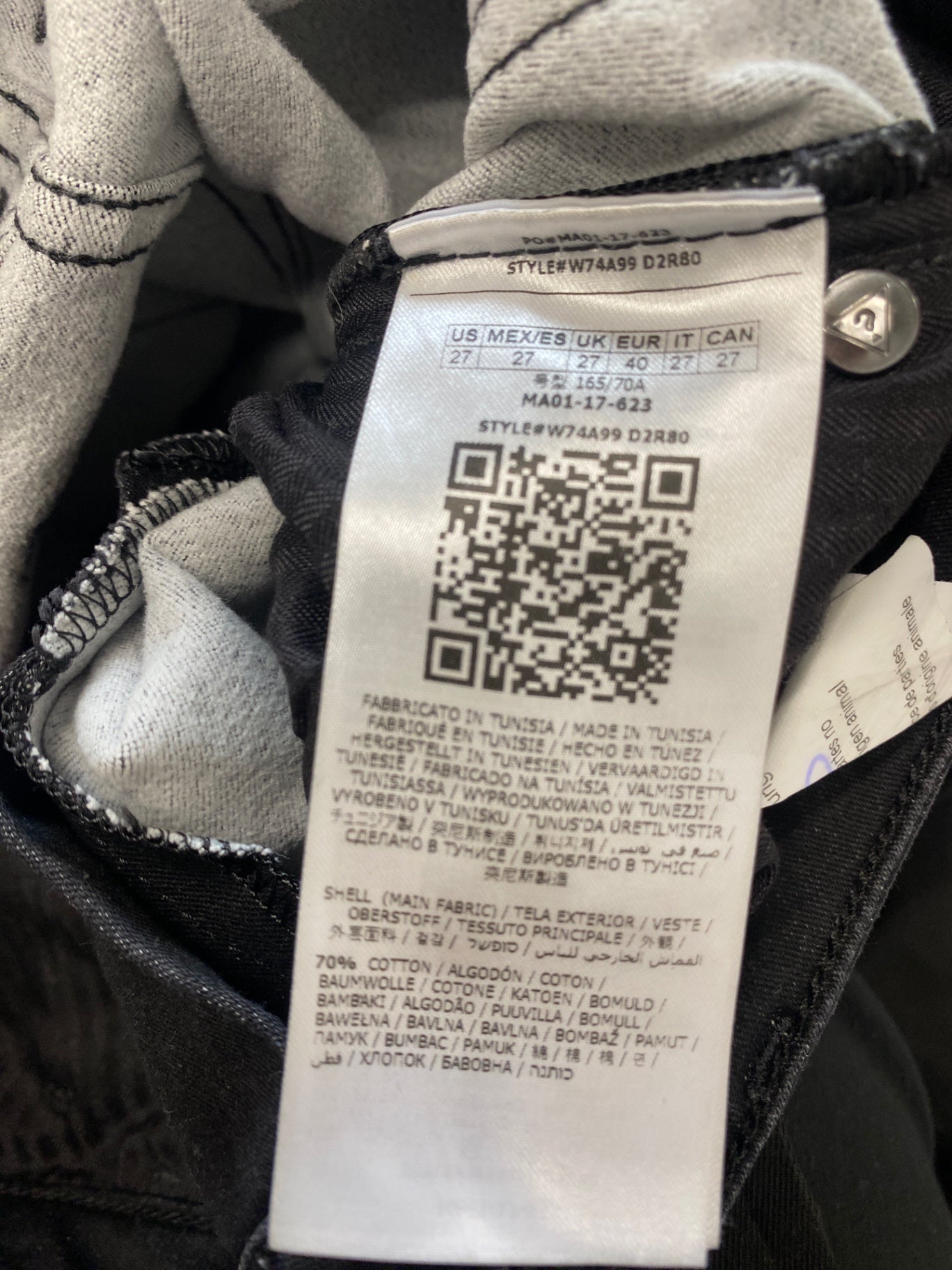 Gorgeous Guess Jeans W27” Black Y2K SL002