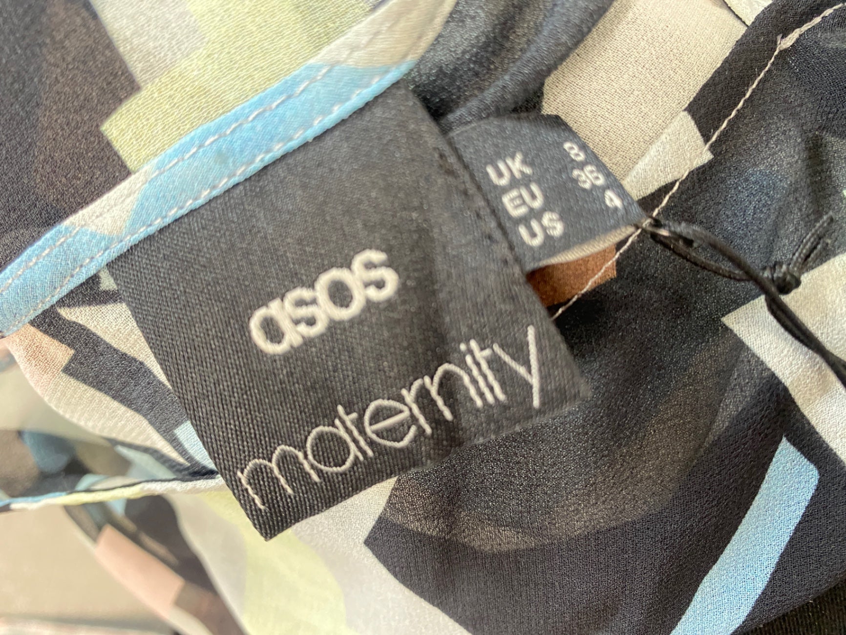 Gorgeous ASOS Blouse UK8 Multicolored geometrical SL002