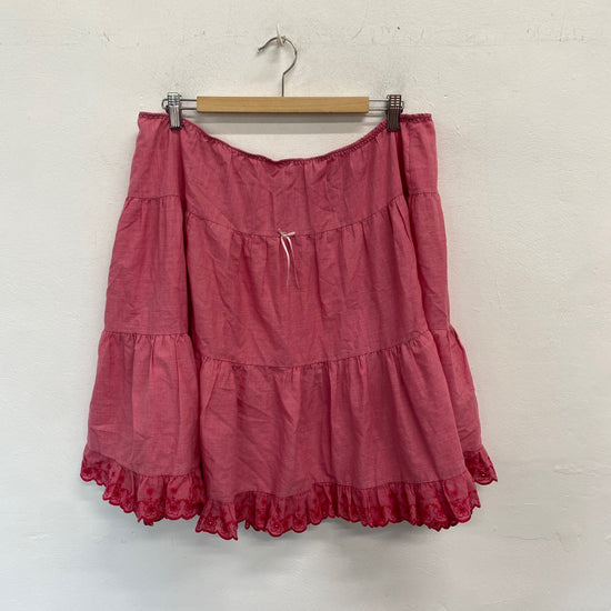Gorgeous Handmade vintage Skirt W36" Pink NR002
