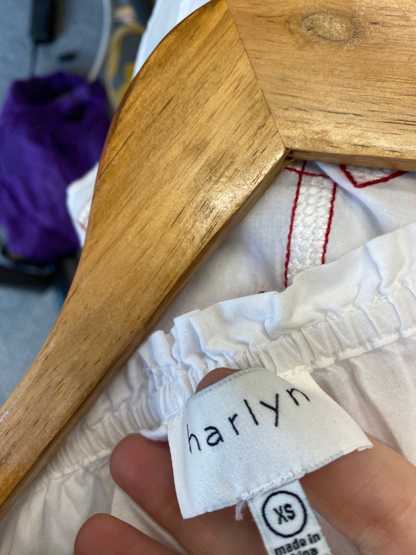 Gorgeous Harlyn Blouse UK XS White & red embroidery gypsy top LB006