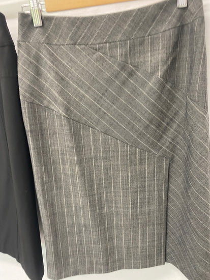 Gorgeous duo of Oasis Pencil Skirt Uk8 Black & Brown work skirts #9 SL002