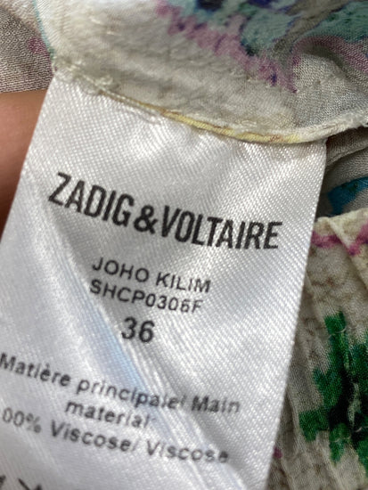 Gorgeous Zadig & Voltaire Wide leg trousers UK8 Multicolored pattern LB006