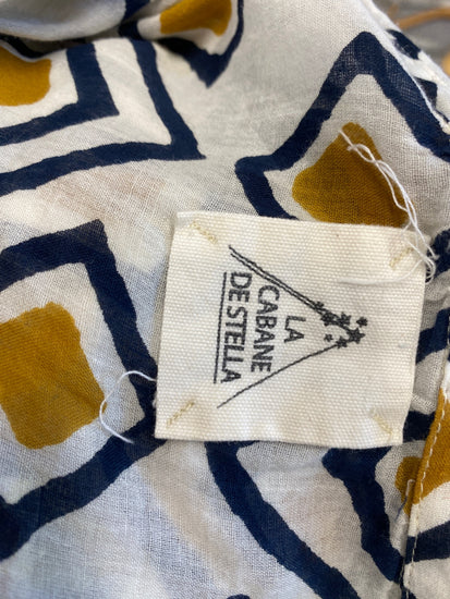 Gorgeous La cabane de Stella Dress shirt UK S Beige navy LB006