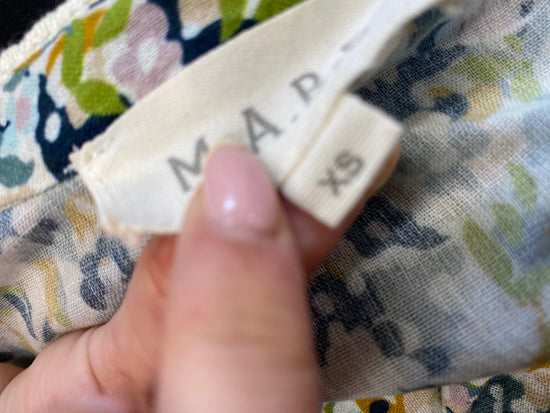 Gorgeous M.a.b.e Maxi Dress UK XS Green blue floral LB006