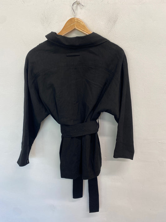 Gorgeous Jigsaw Kimono UK XS Black belted LB006