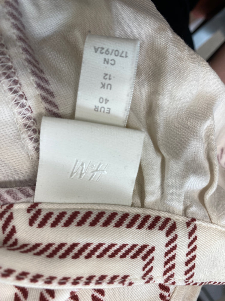 Gorgeous H&M Shirt Dress UK12 Cream checked Oversized DM001