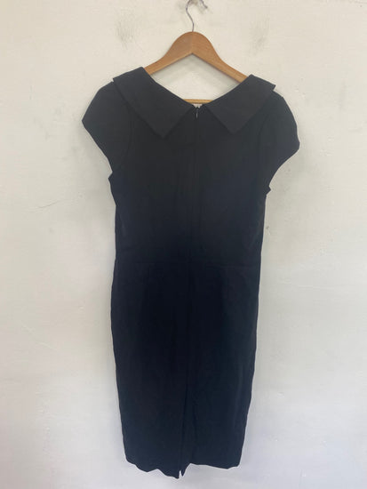 Gorgeous HOBBS Midi Dress UK14 Black NR002