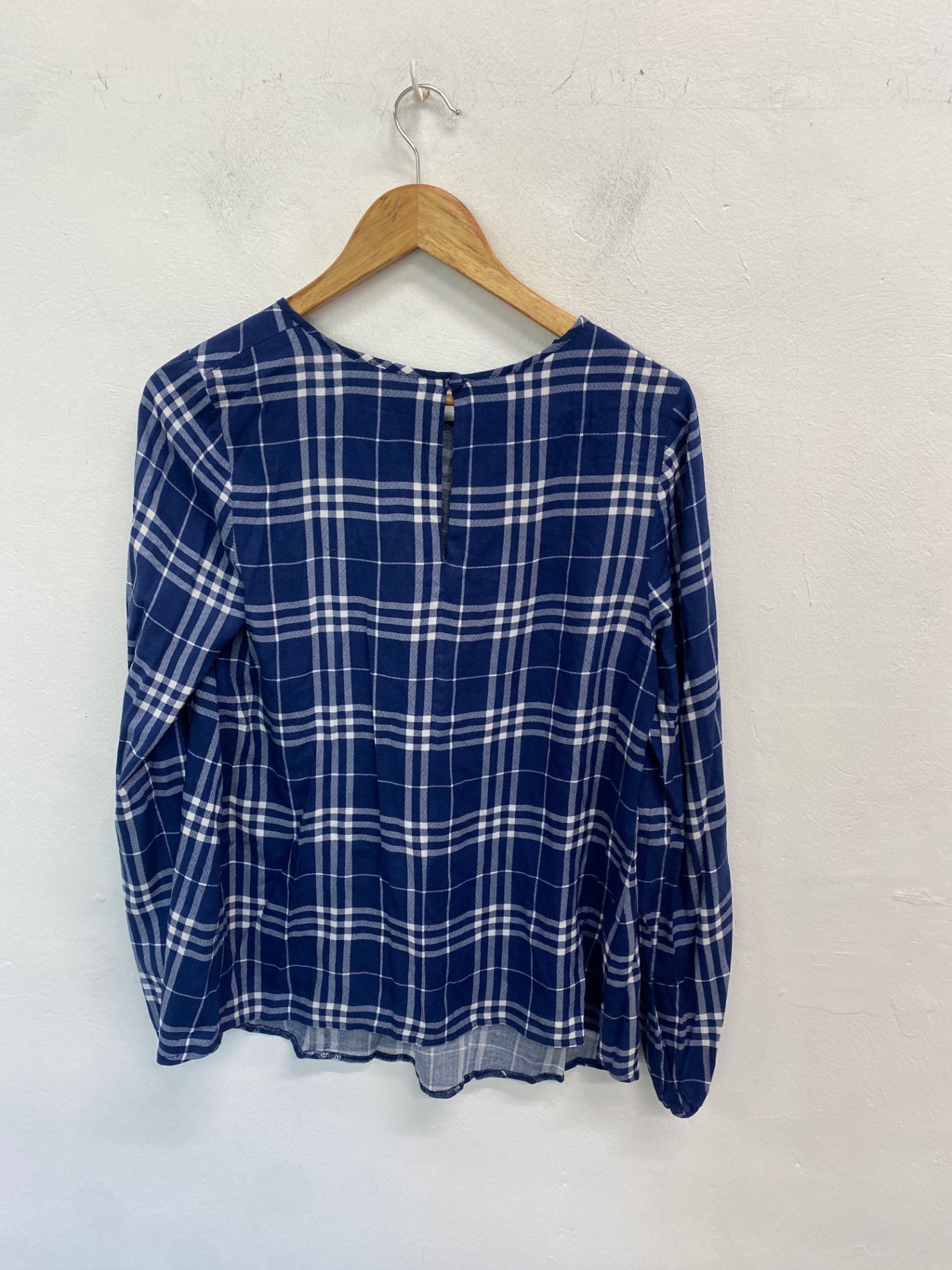 Gorgeous Next Maternity Blouse UK8 Blue and White SL002