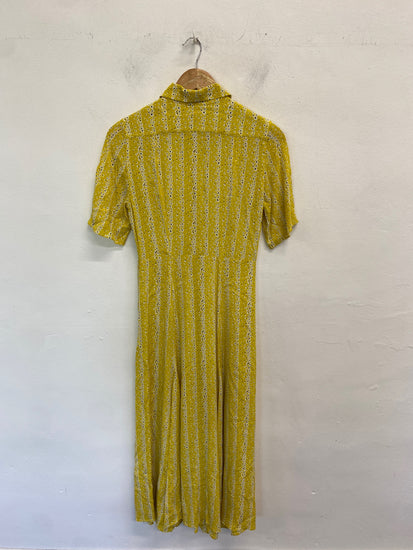 Gorgeous Arket Dress UK6 Yellow floral maxi summer LB006