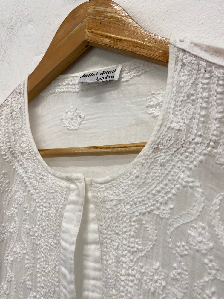 Gorgeous Juliet Dunn Dress kaftan Size 1 White Cotton LB006