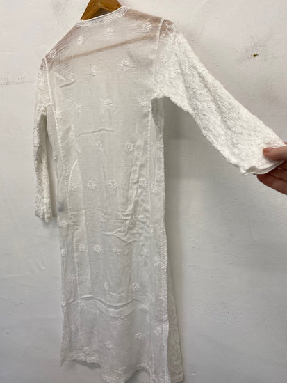 Gorgeous Juliet Dunn Dress kaftan Size 1 White Cotton LB006